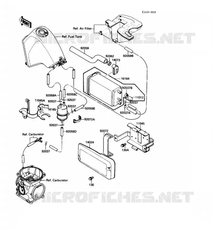 CARTOUCHE Kawasaki MOTOS 650 1991 KLR650  KL650-A5