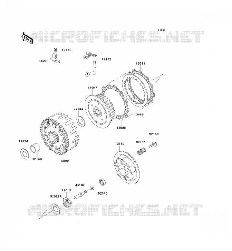 EMBRAYAGE Kawasaki MOTOS 650 2006 KLR650  KL650A6F