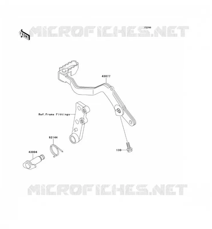 PEDALE DE FREIN Kawasaki MOTOS 650 2006 KLR650  KL650A6F