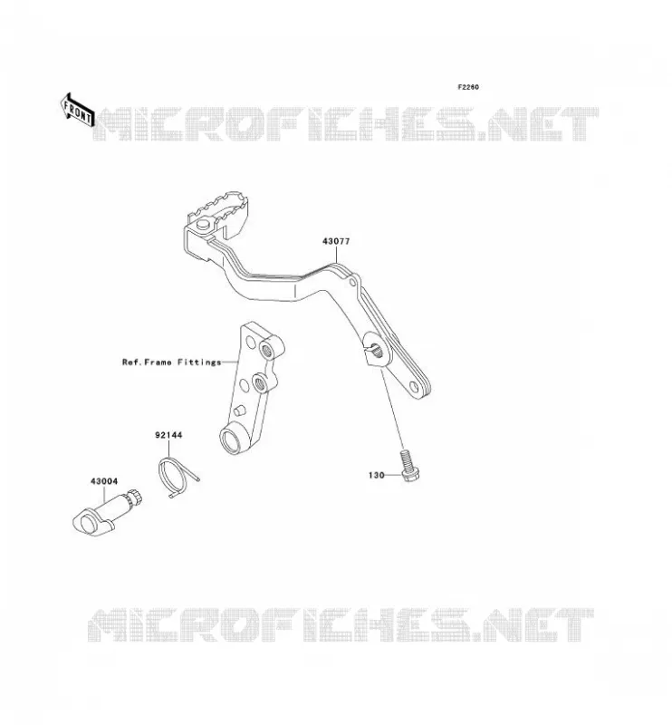 PEDALE DE FREIN Kawasaki MOTOS 650 2006 KLR650  KL650A6F