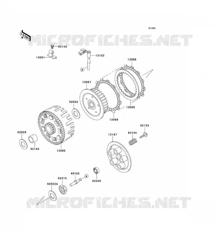 EMBRAYAGE Kawasaki MOTOS 650 2007 KLR650  KL650A7F
