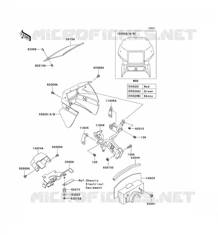CARENAGE Kawasaki MOTOS 650 2007 KLR650  KL650A7F