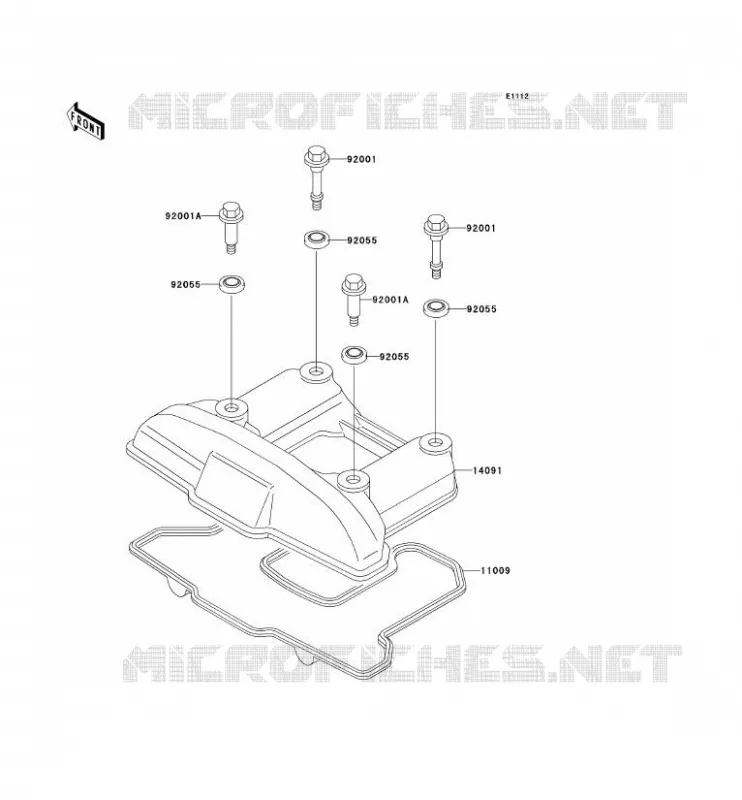 COUVRE CULASSE Kawasaki MOTOS 650 2007 KLR650  KL650A7F