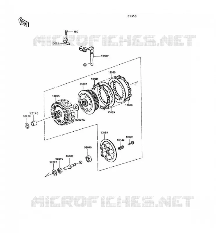 EMBRAYAGE Kawasaki MOTOS 650 1995 KLR650  KL650-A9