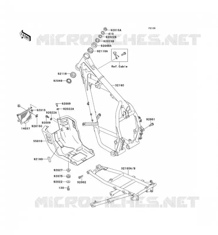 CH&Acirc;SSIS Kawasaki MOTOS 650 1990 TENGAI  KL650-B2