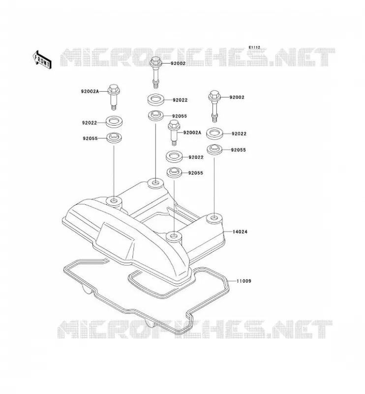 COUVRE CULASSE Kawasaki MOTOS 650 1991 TENGAI  KL650-B3