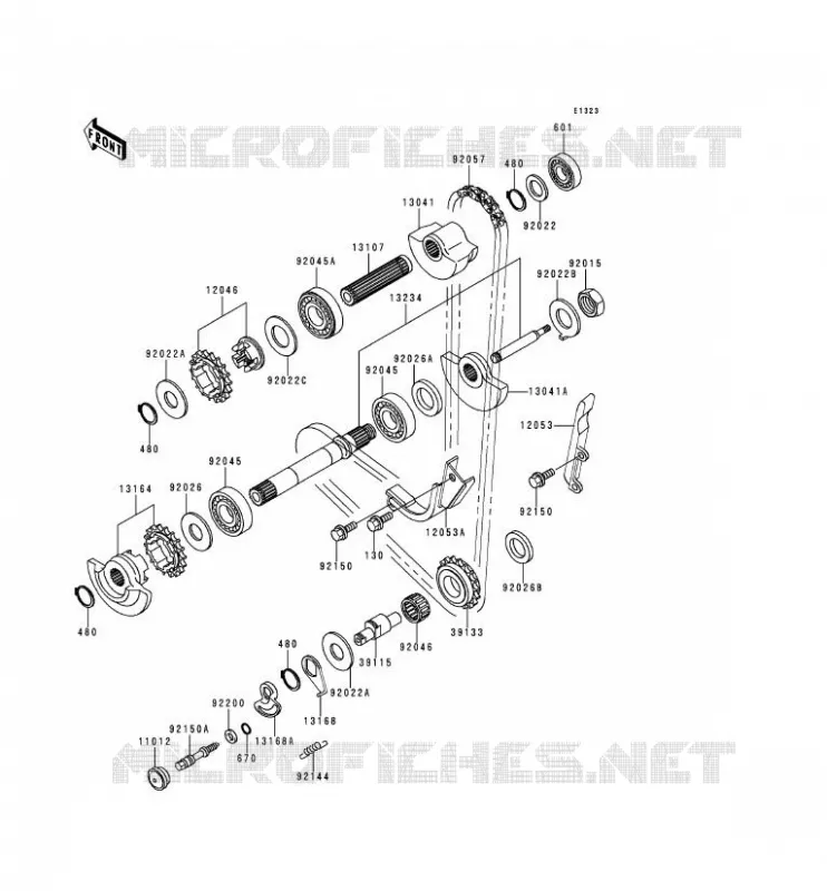 BALANCIER Kawasaki MOTOS 650 1995 KLR650  KL650-C1