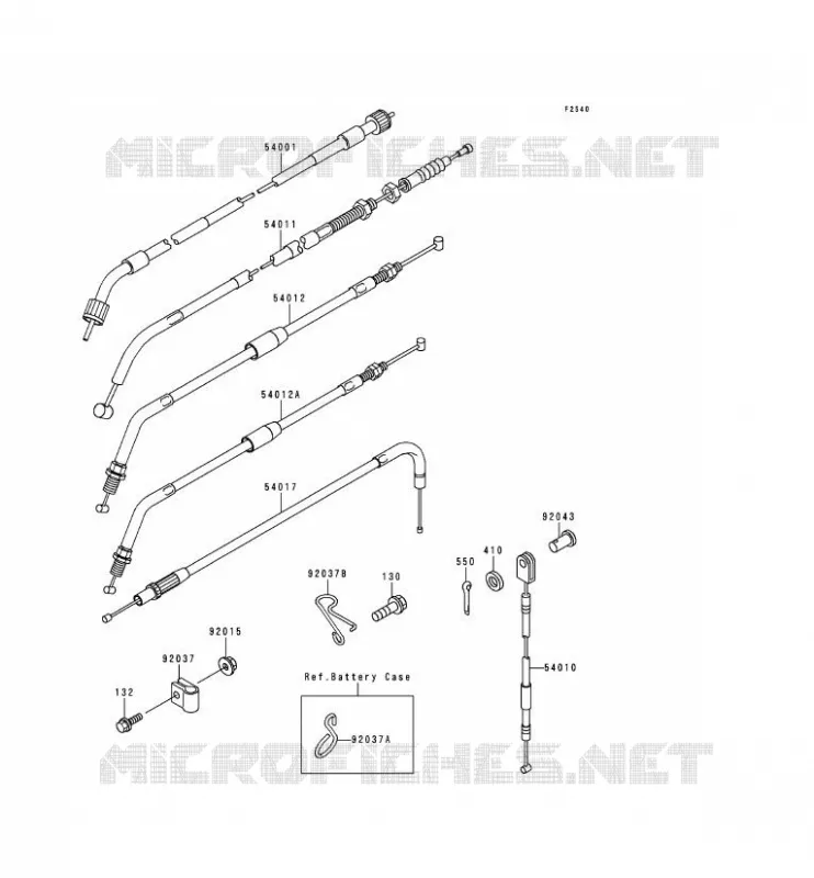 CABLES Kawasaki MOTOS 650 1995 KLR650  KL650-C1