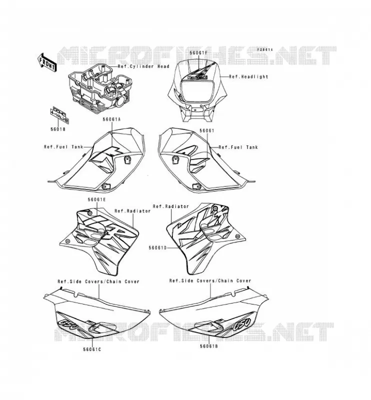 STICKER(GREEN) Kawasaki MOTOS 650 1995 KLR650  KL650-C1
