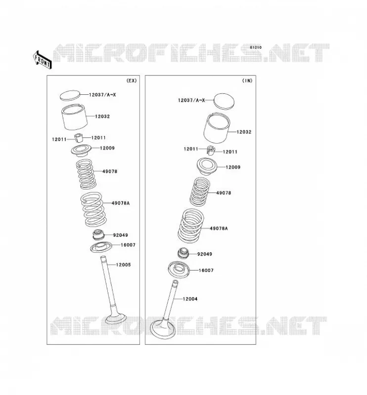 SOUPAPE Kawasaki MOTOS 650 2004 KLR650  KL650-C10