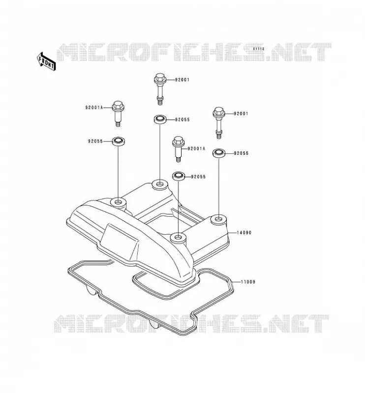 COUVRE CULASSE Kawasaki MOTOS 650 1996 KLR650  KL650-C2
