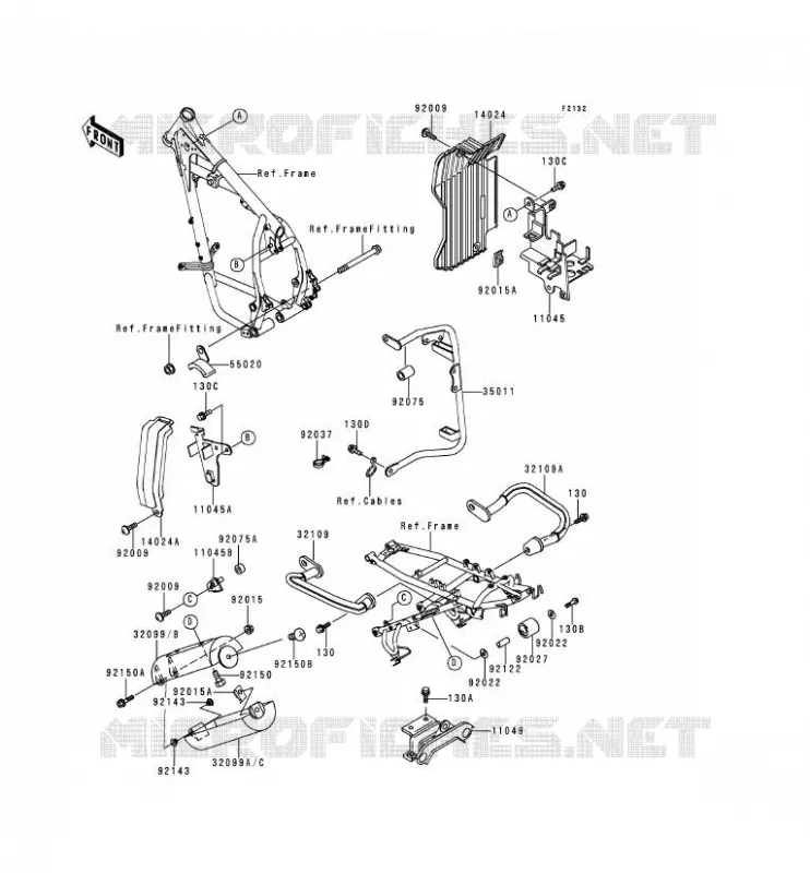 SUPPORT BATTERIE Kawasaki MOTOS 650 1996 KLR650  KL650-C2