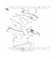 CACHE LAT&Eacute;RAL/GARDE CHAINE pour Kawasaki KLR650 1996