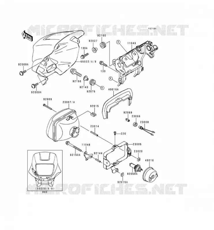 OPTIQUE(S) Kawasaki MOTOS 650 1996 KLR650  KL650-C2