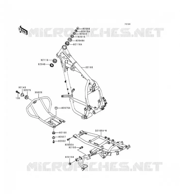 CH&Acirc;SSIS Kawasaki MOTOS 650 1999 KLR650  KL650-C5
