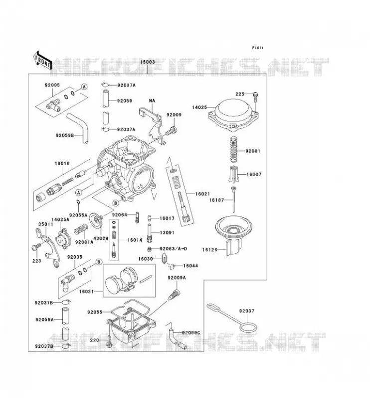 CARBURATEUR Kawasaki MOTOS 650 2000 KLR650  KL650-C6