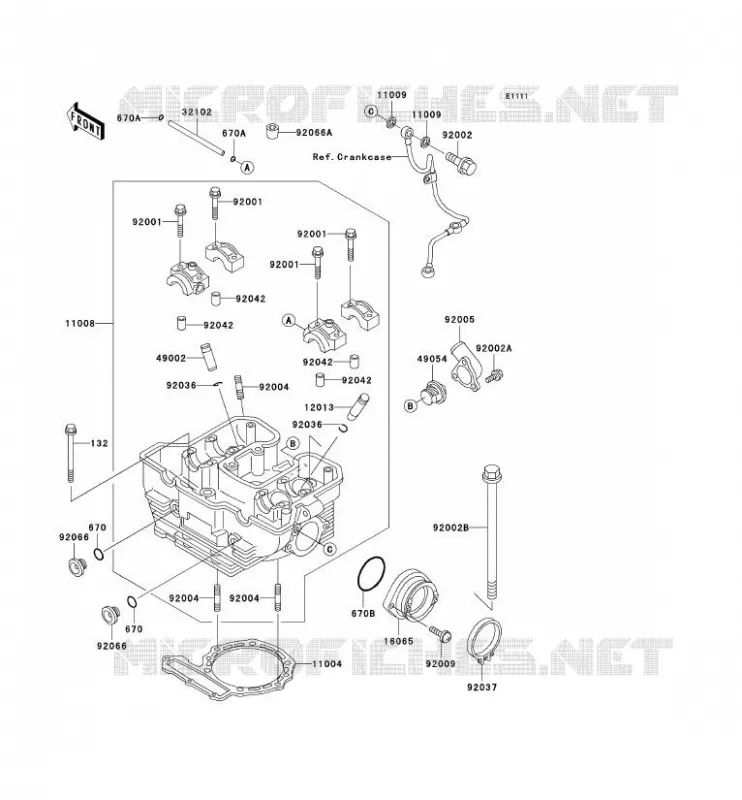 CULASSE Kawasaki MOTOS 650 2000 KLR650  KL650-C6