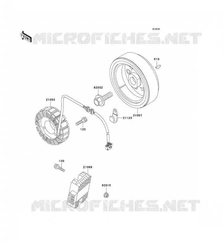 G&Eacute;N&Eacute;RATEUR Kawasaki MOTOS 650 2000 KLR650  KL650-C6