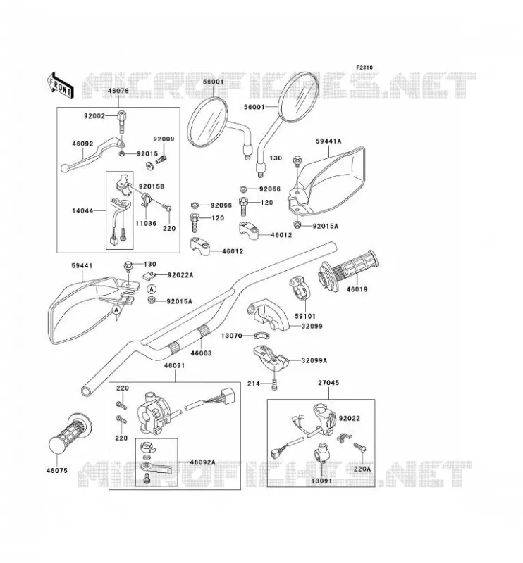 GUIDON Kawasaki MOTOS 650 2000 KLR650  KL650-C6