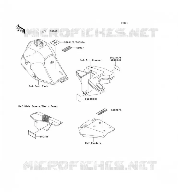 LABEL Kawasaki MOTOS 650 2000 KLR650  KL650-C6