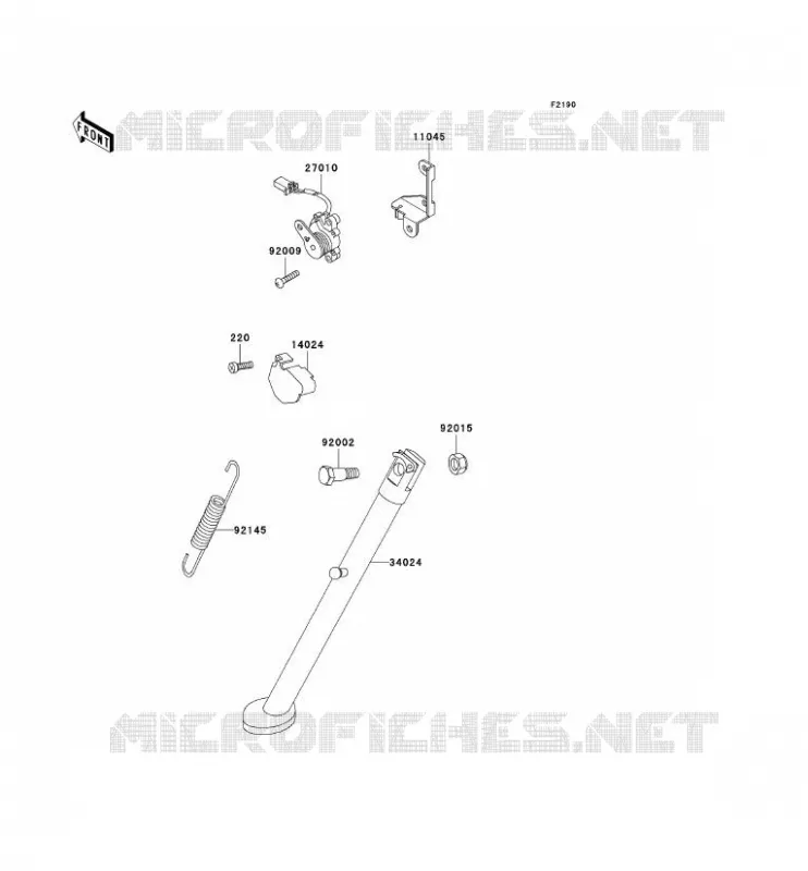 BEQUILLES Kawasaki MOTOS 650 2001 KLR650  KL650-C7