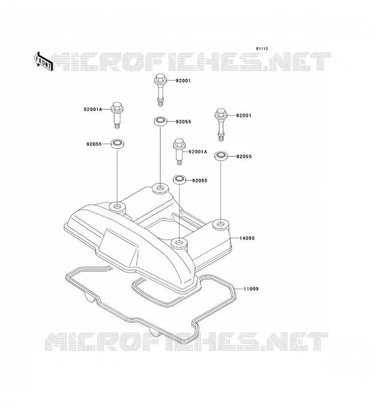 COUVRE CULASSE Kawasaki MOTOS 650 2001 KLR650  KL650-C7