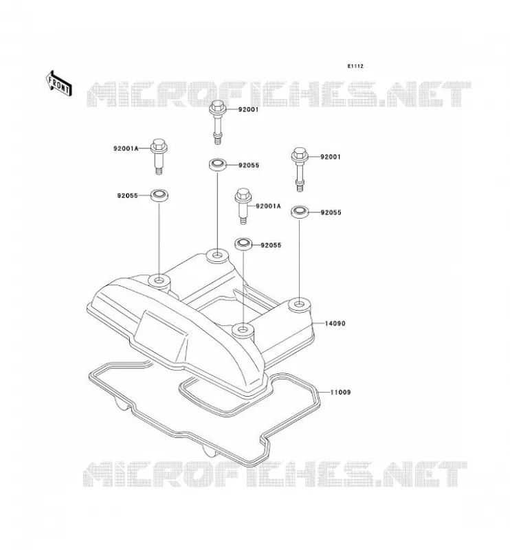 COUVRE CULASSE Kawasaki MOTOS 650 2001 KLR650  KL650-C7