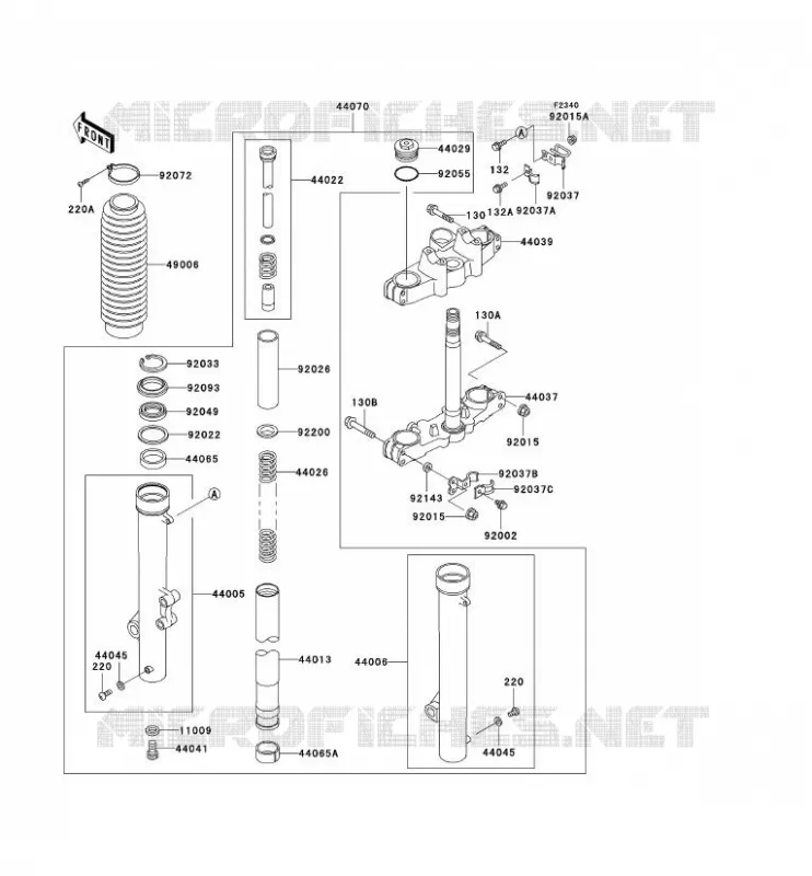 FOURCHE Kawasaki MOTOS 650 2001 KLR650  KL650-C7
