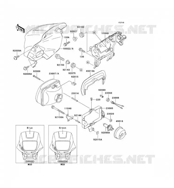 OPTIQUE(S) Kawasaki MOTOS 650 2001 KLR650  KL650-C7