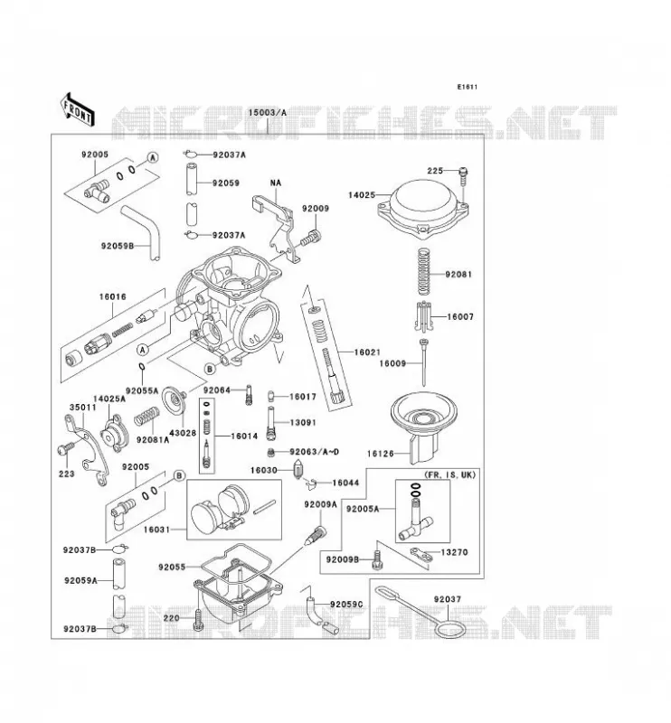 CARBURATEUR Kawasaki MOTOS 650 2002 KLR650  KL650-C8