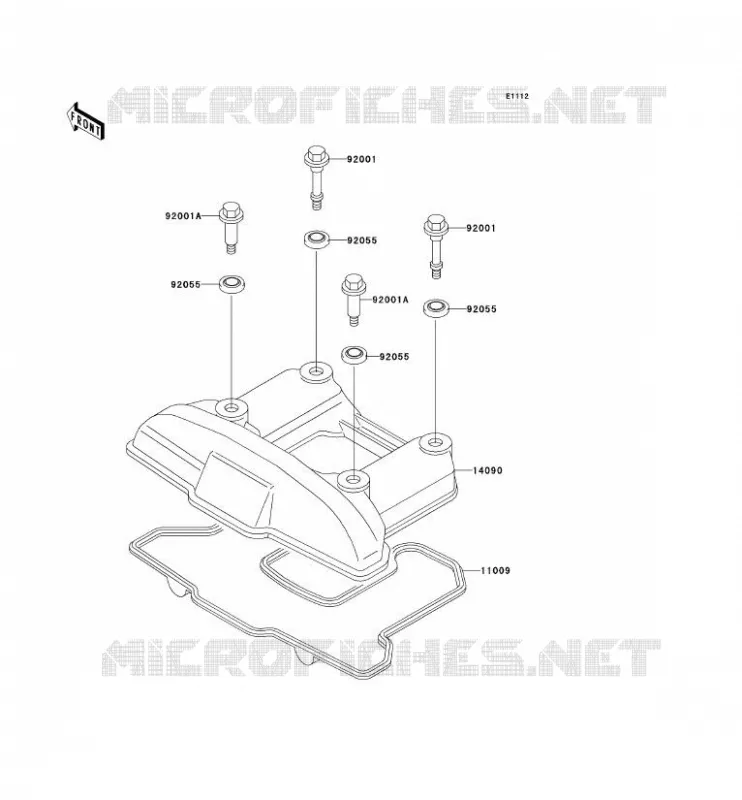 COUVRE CULASSE Kawasaki MOTOS 650 2002 KLR650  KL650-C8