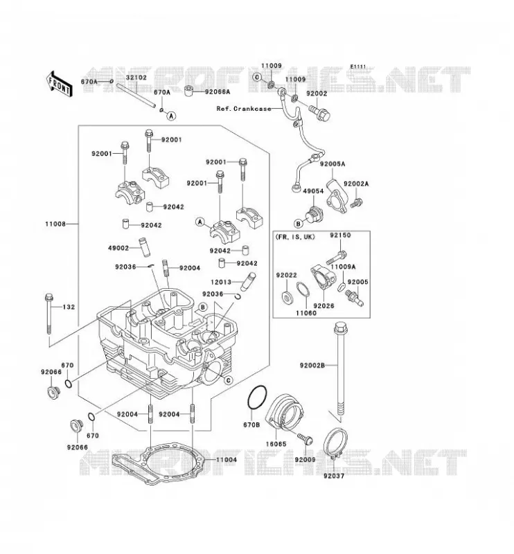 CULASSE Kawasaki MOTOS 650 2002 KLR650  KL650-C8