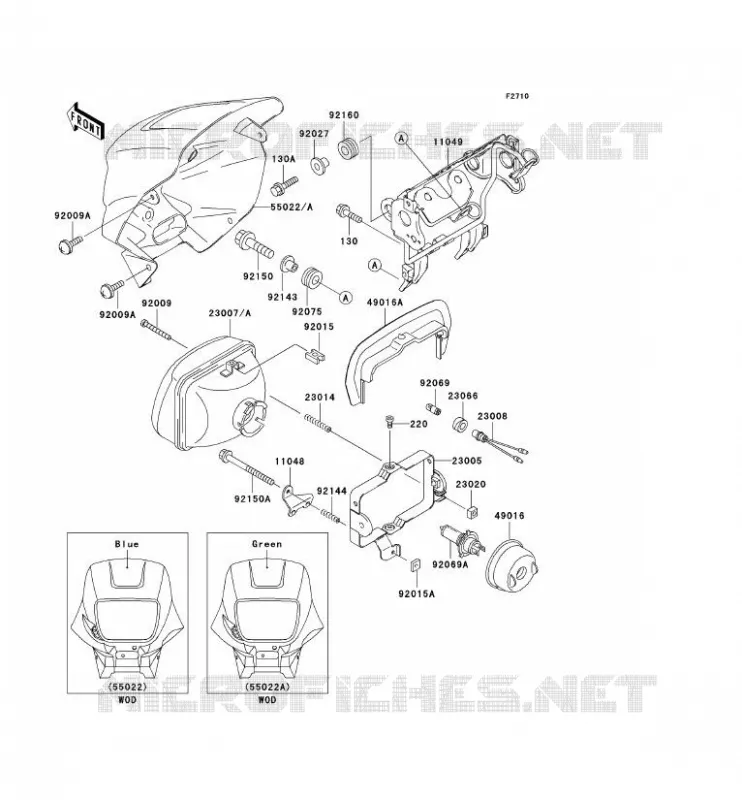 OPTIQUE(S) Kawasaki MOTOS 650 2002 KLR650  KL650-C8