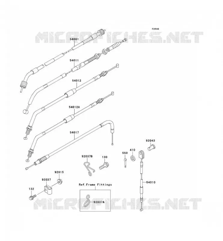 CABLES Kawasaki MOTOS 650 2002 KLR650  KL650-C8