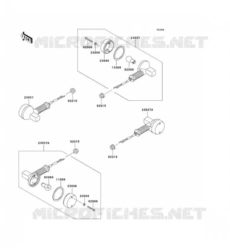 CLIGNOTANTS Kawasaki MOTOS 650 2002 KLR650  KL650-C8