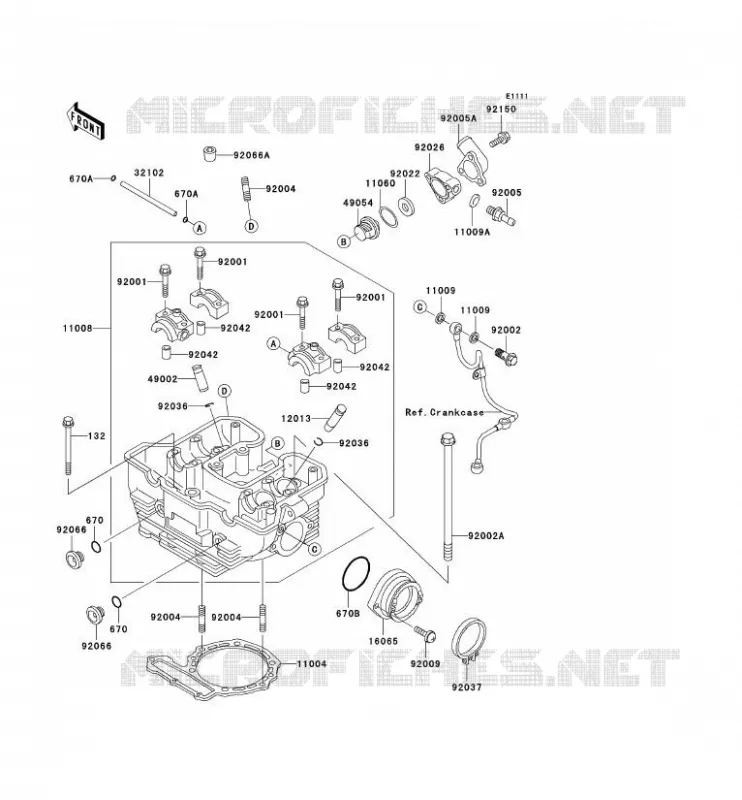 CULASSE Kawasaki MOTOS 650 2003 KLR650  KL650-C9