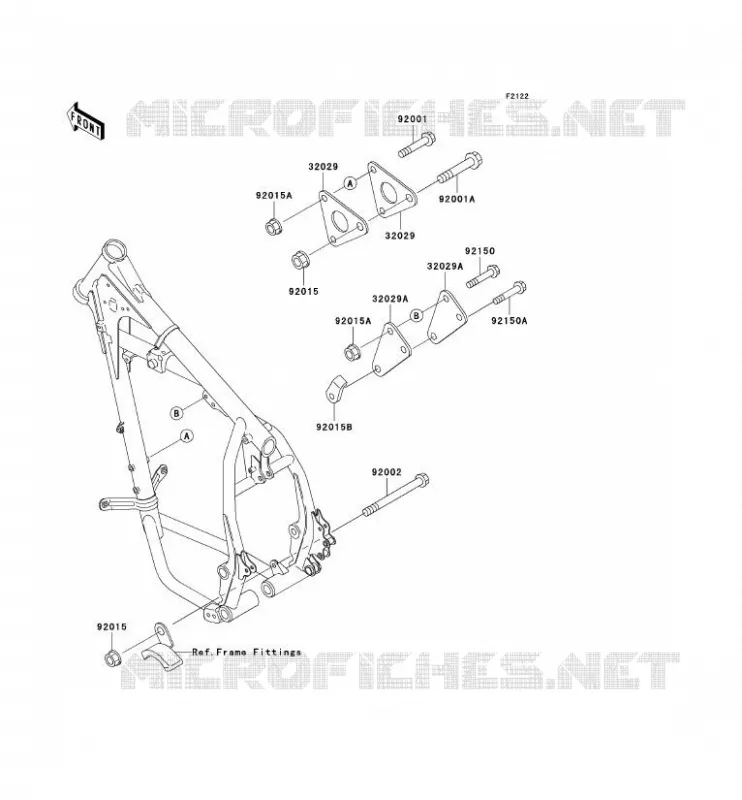 SUPPORT MOTEUR Kawasaki MOTOS 650 2003 KLR650  KL650-C9