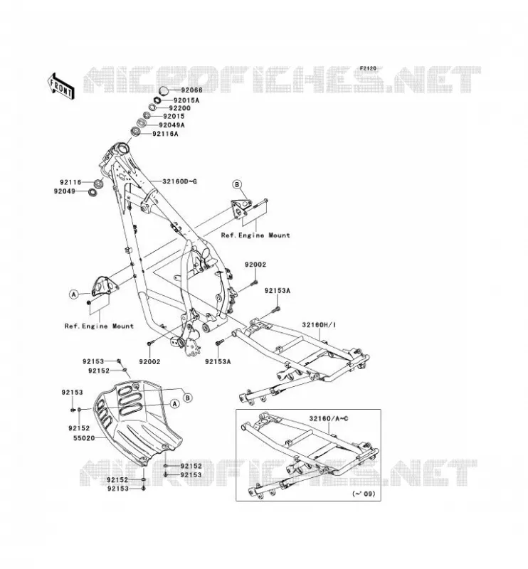 CH&Acirc;SSIS Kawasaki MOTOS 650 2008 KLR650  KL650E8F