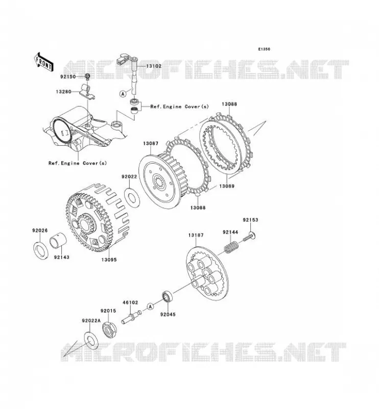 EMBRAYAGE Kawasaki MOTOS 650 2008 KLR650  KL650E8F