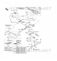 CACHE LAT&Eacute;RAL/GARDE CHAINE pour Kawasaki KLR650 2008