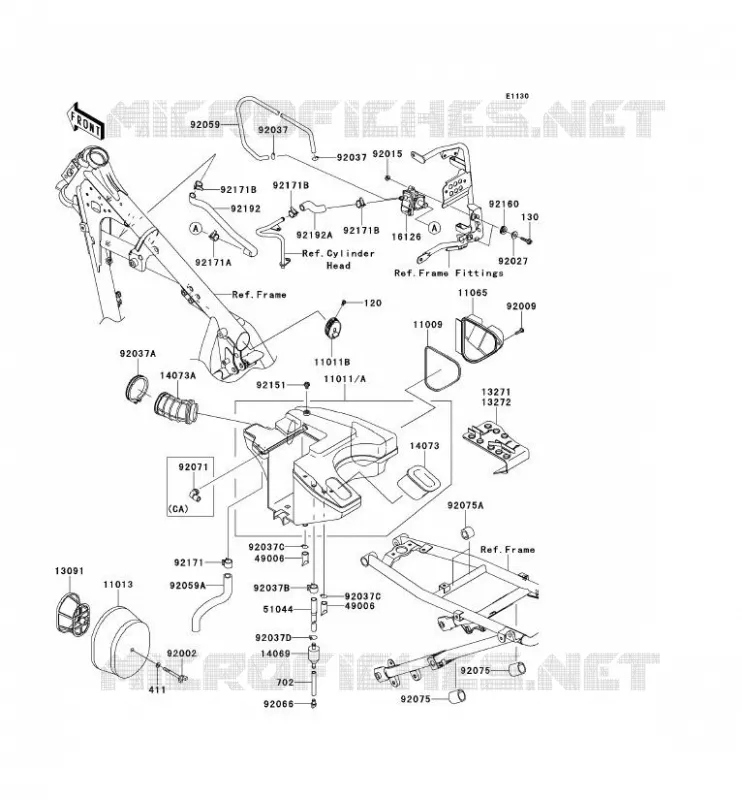 FILTRE A AIR Kawasaki MOTOS 650 2009 KLR650  KL650E9F