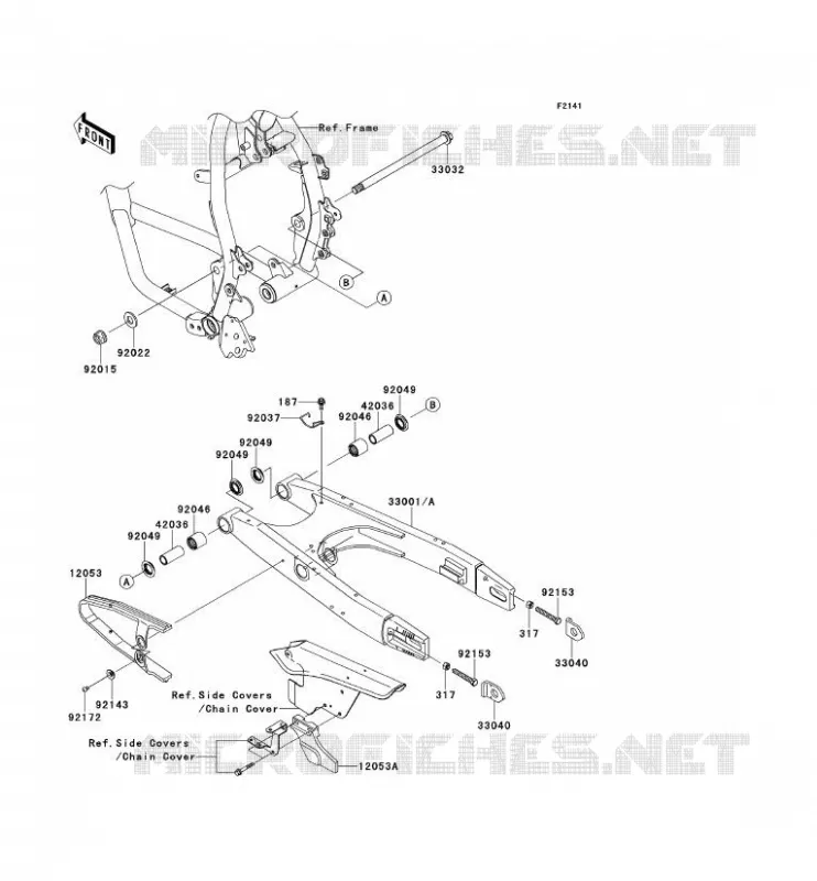 BRAS OSCILLANT Kawasaki MOTOS 650 2009 KLR650  KL650E9F