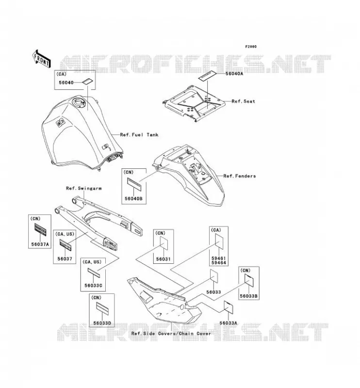 LABEL Kawasaki MOTOS 650 2010 KLR650  KL650EAF