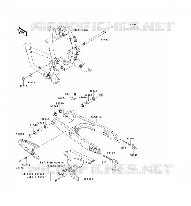 BRAS OSCILLANT Kawasaki MOTOS 650 2010 KLR650  KL650EAF