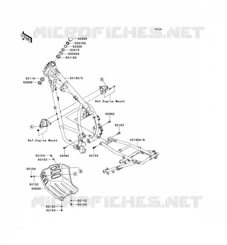 CH&Acirc;SSIS Kawasaki MOTOS 650 2011 KLR650  KL650EBF