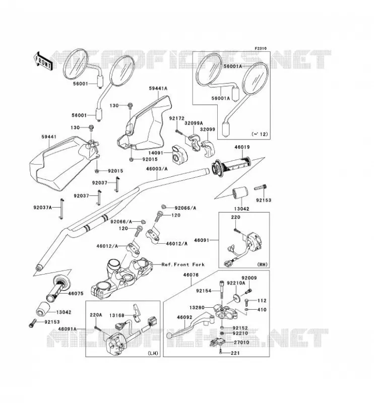 GUIDON Kawasaki MOTOS 650 2011 KLR650  KL650EBF