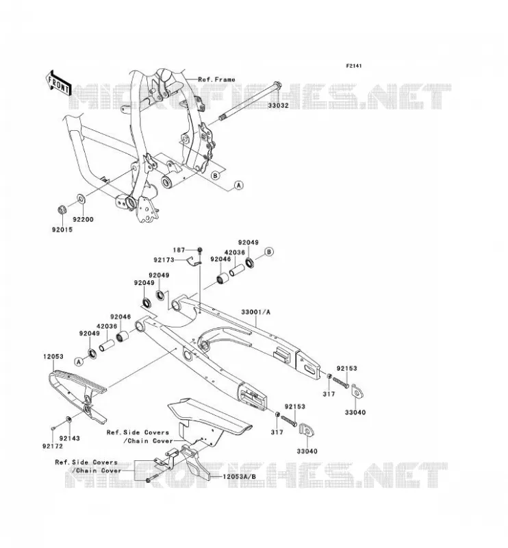 BRAS OSCILLANT Kawasaki MOTOS 650 2012 KLR650  KL650ECF