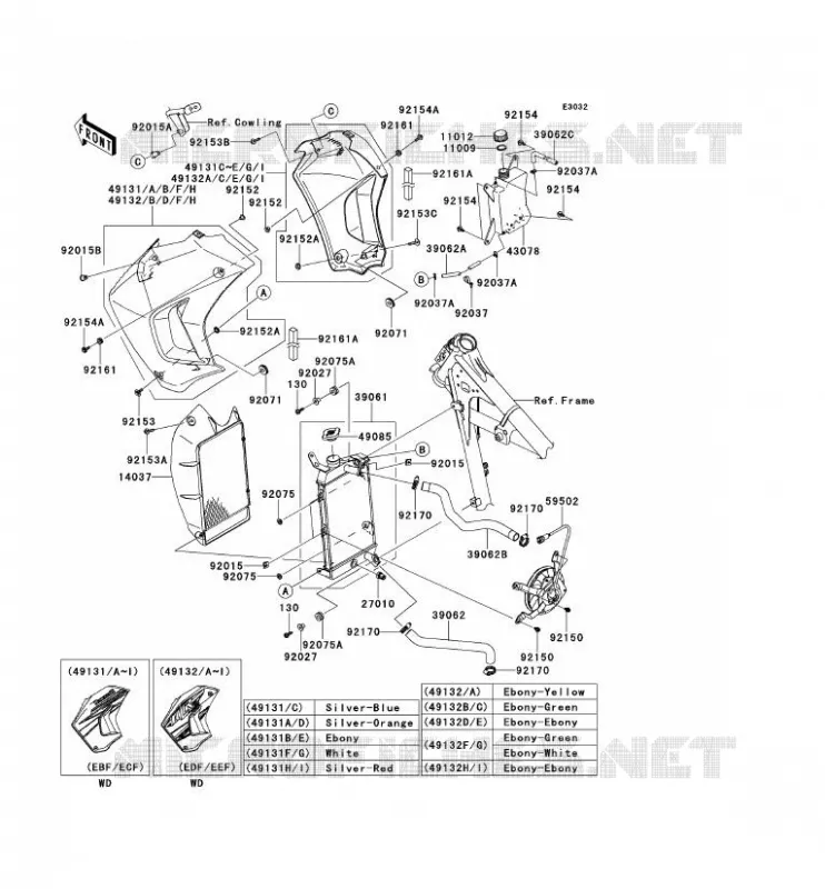 RADIATEUR Kawasaki MOTOS 650 2012 KLR650  KL650ECF