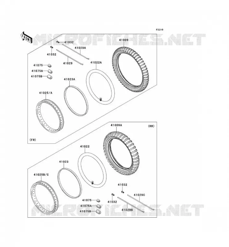ROUE/PNEUS Kawasaki MOTOS 650 2012 KLR650  KL650ECF