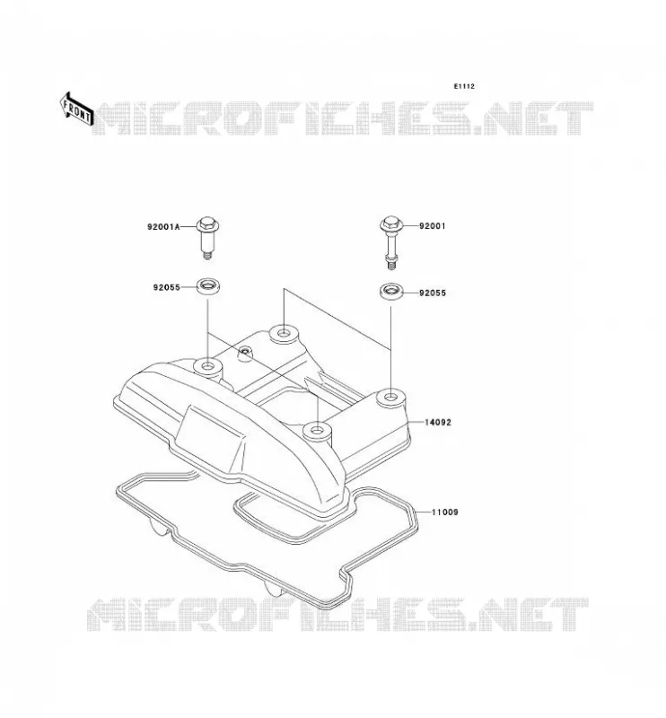 COUVRE CULASSE Kawasaki MOTOS 650 2012 KLR650  KL650ECF